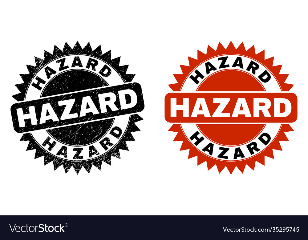 Hazard black rosette watermark with corroded style