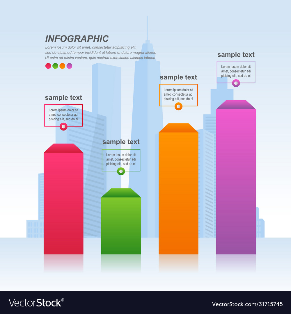 Improved recovered after crisis graph bar chart vector image Improved recovered after crisis graph bar chart