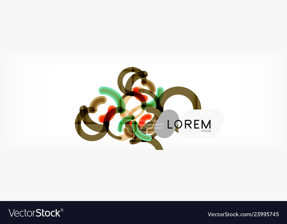 Line design circles abstract background vector image Line design circles abstract background