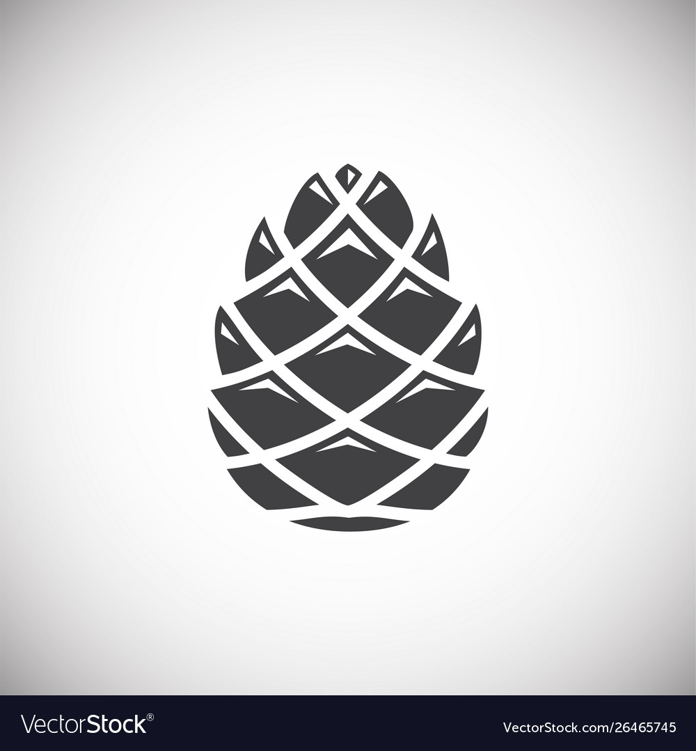 Pine cone icon on background for graphic and web
