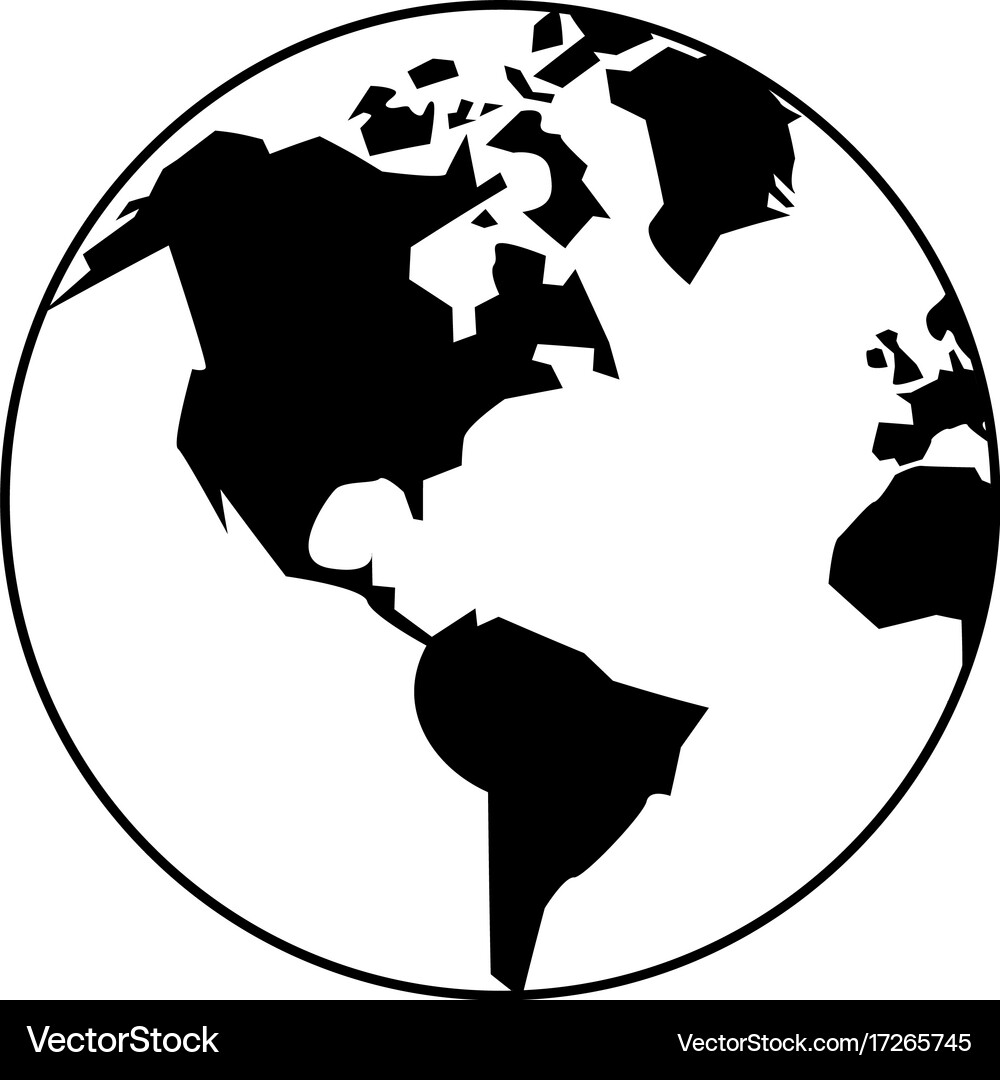 Planet earth icon image Royalty Free Vector Image