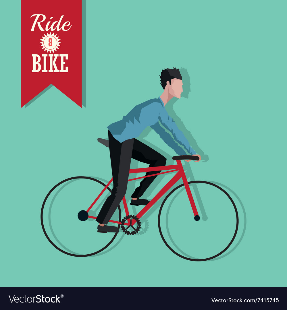 Ride a bike design Royalty Free Vector Image - VectorStock