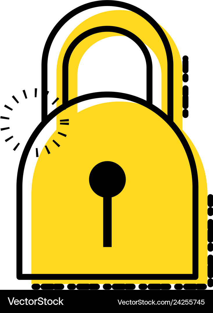 Safe secure padlock icon Royalty Free Vector Image