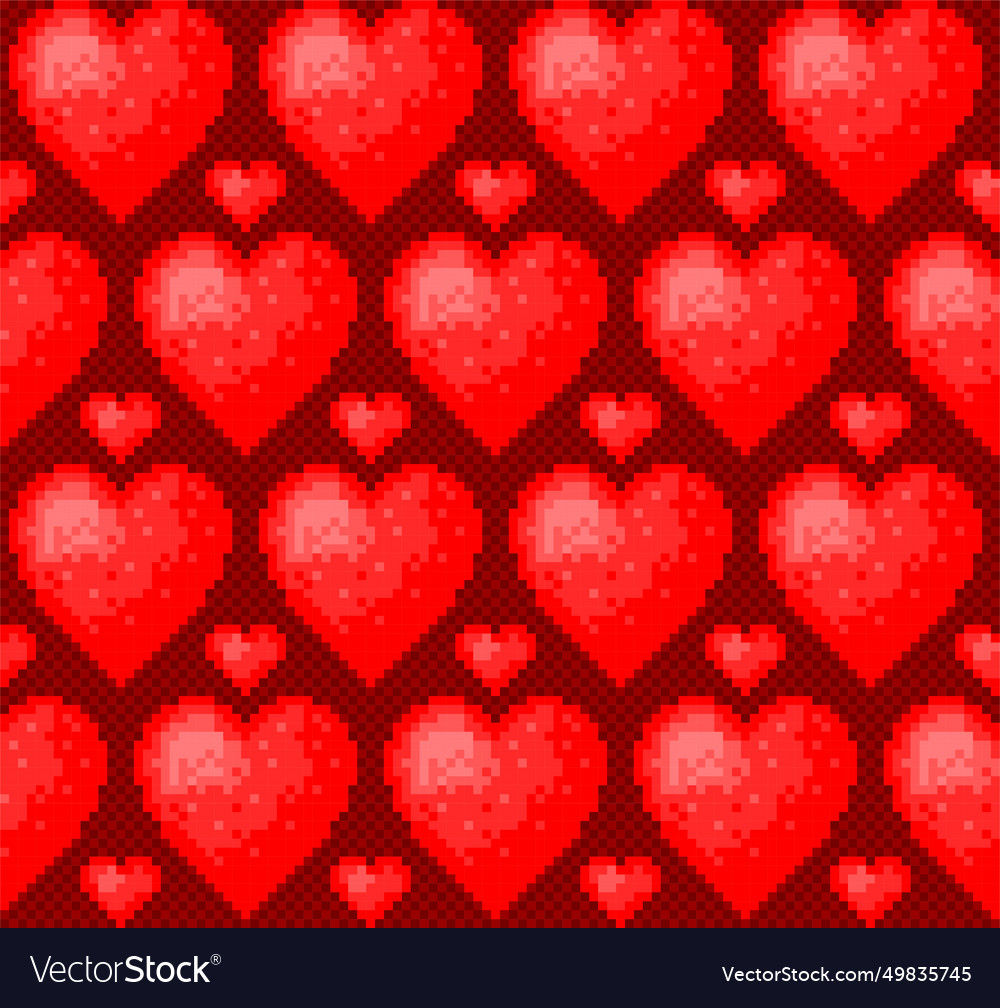 Seamless background with hearts Royalty Free Vector Image