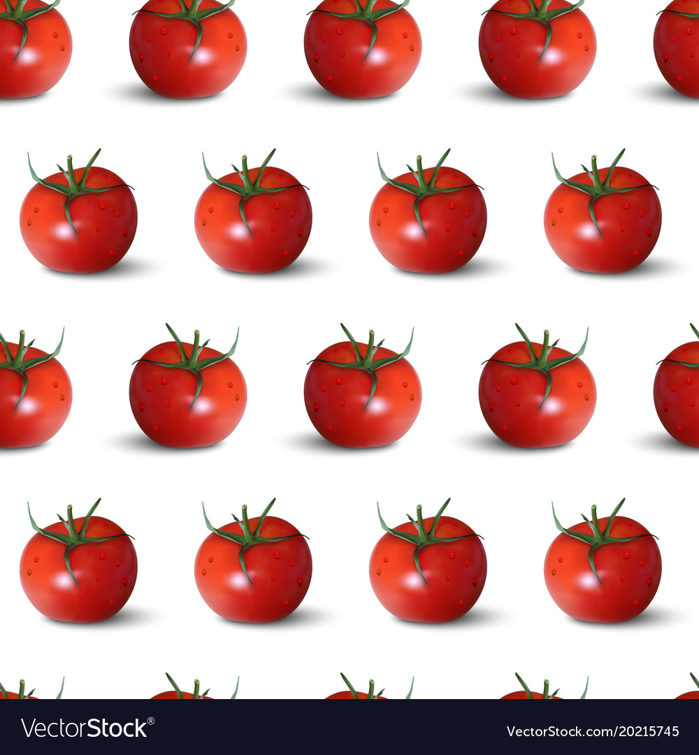 Seamless pattern of tomatoes