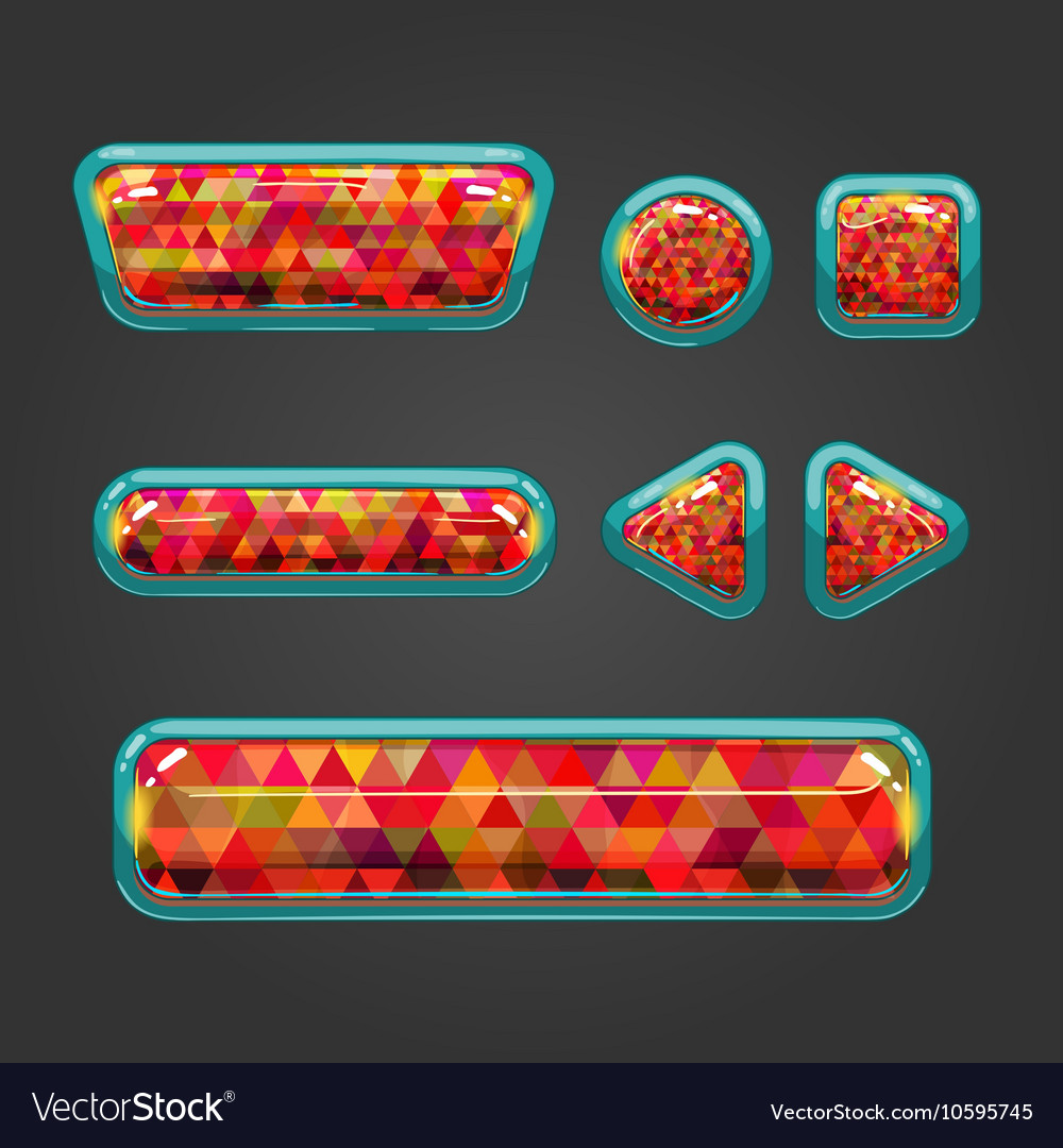 Set of color different buttons