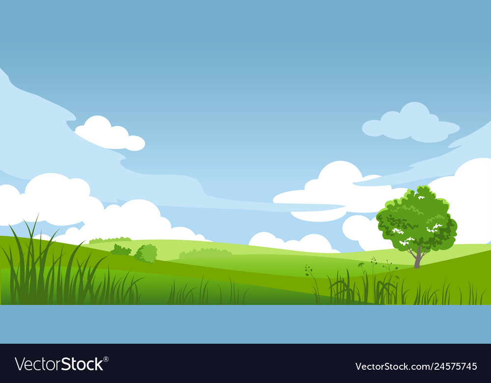 Spring landscape banner vector image Spring landscape banner