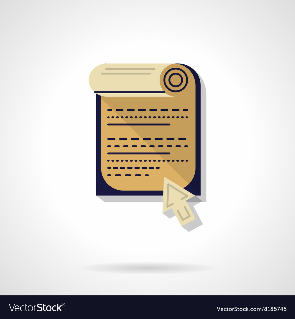 Web document flat color design icon