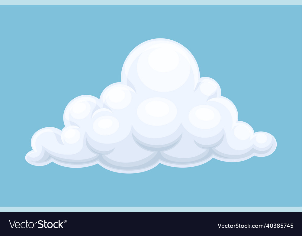 White fluffy cloud database networking vector image White fluffy cloud database networking