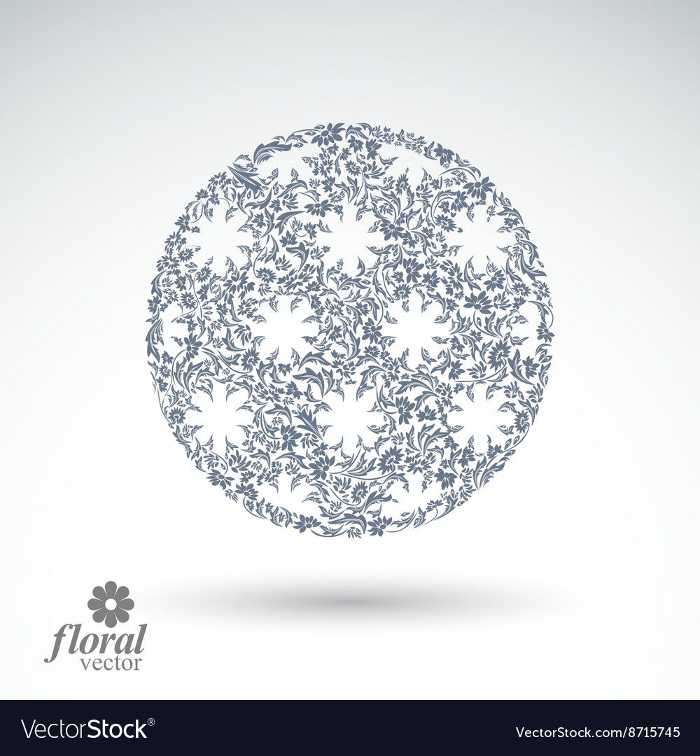 Winter abstract round object with beautiful