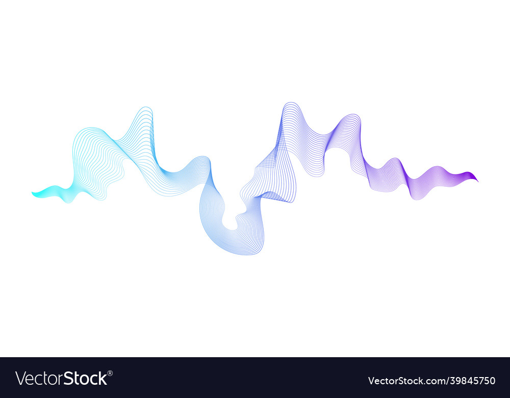 Abstract backdrop with wave gradient lines