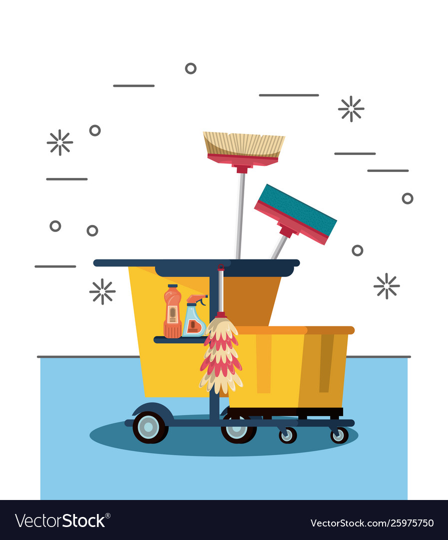 Cleaning service and housekeeping vector image Cleaning service and housekeeping