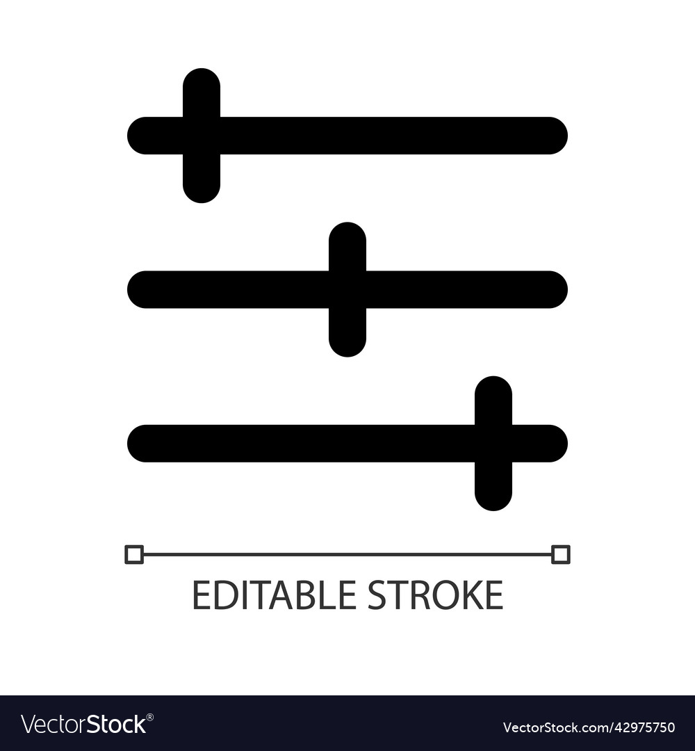Configuration options white linear ui icon vector image Configuration options white linear ui icon