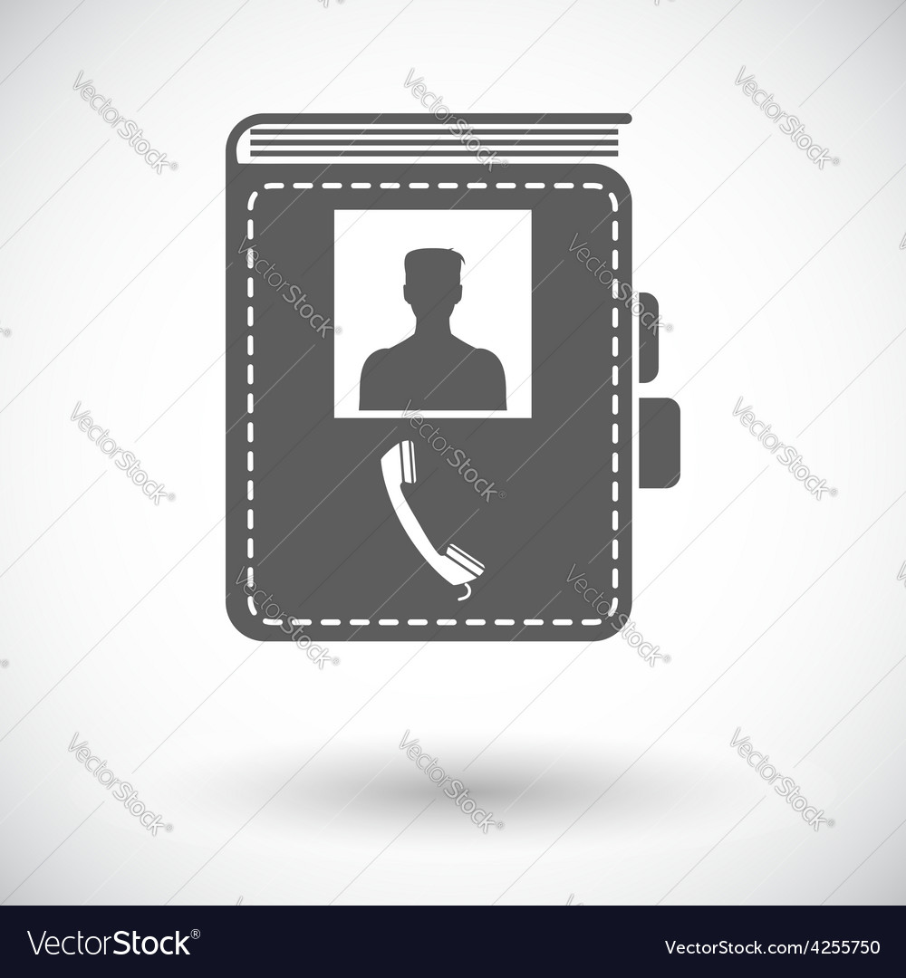 Contact book single icon