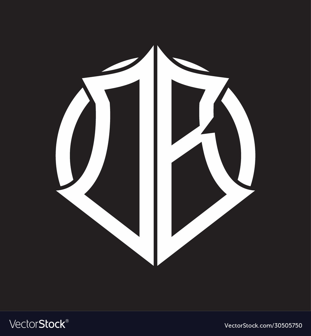 Db logo monogram with emblem and circle rounded