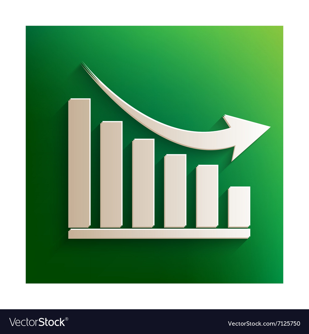 Declining graph icon