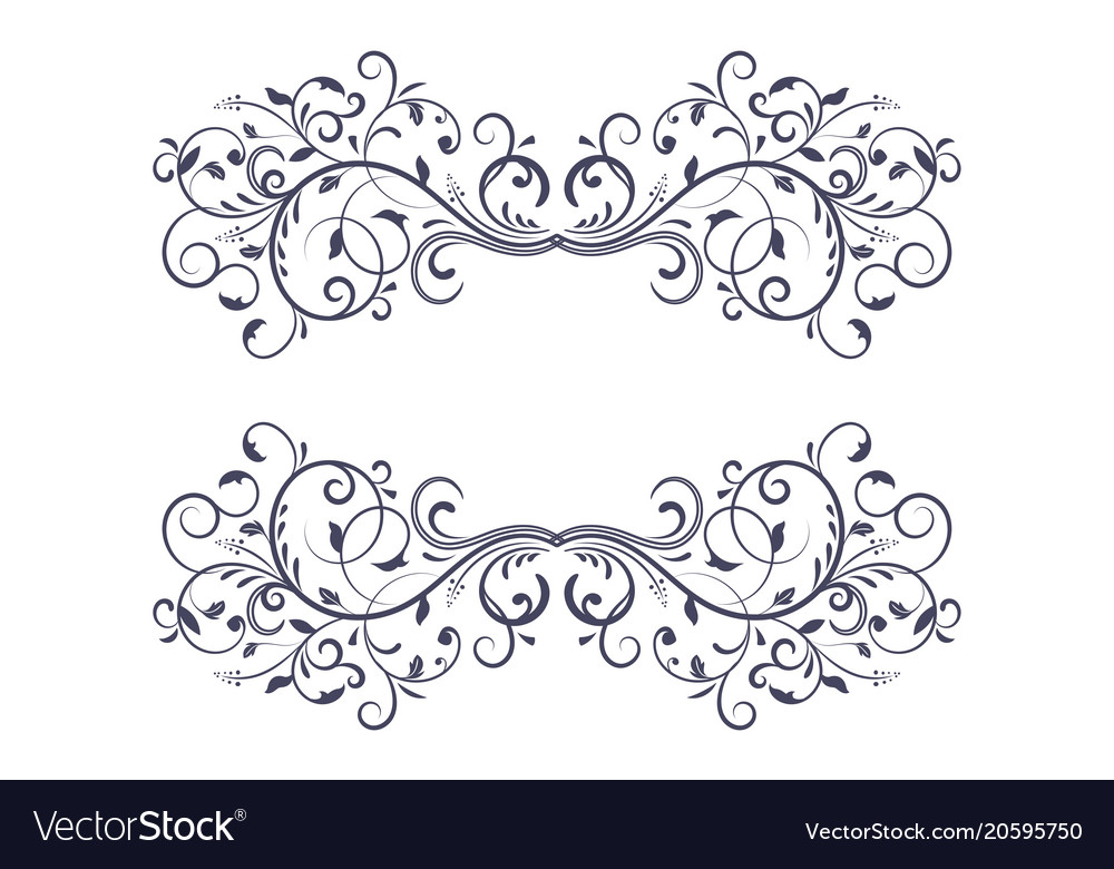 Dividers floral decorative ornaments Royalty Free Vector