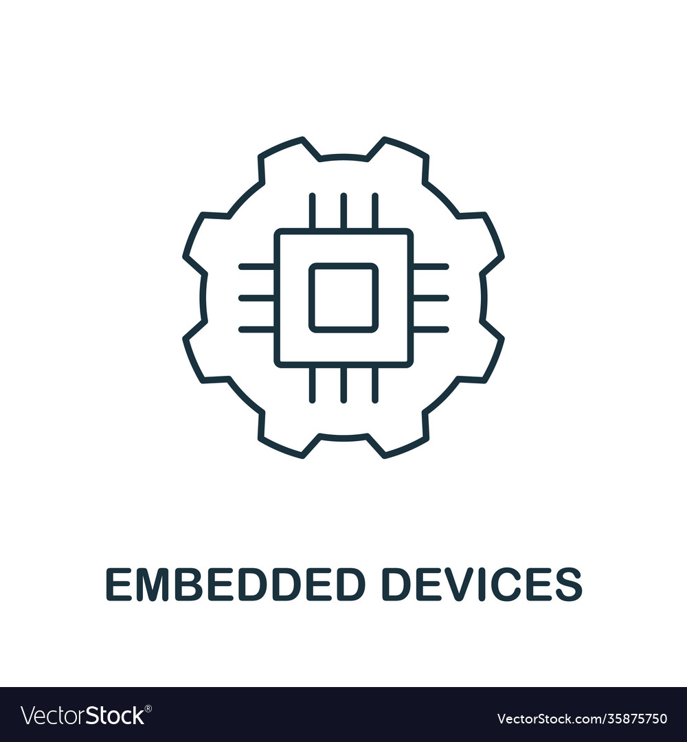 Embedded devices icon from iot collection simple