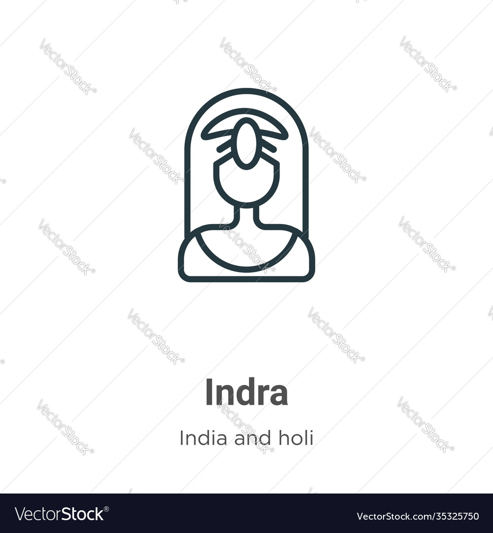Indra outline icon thin line black