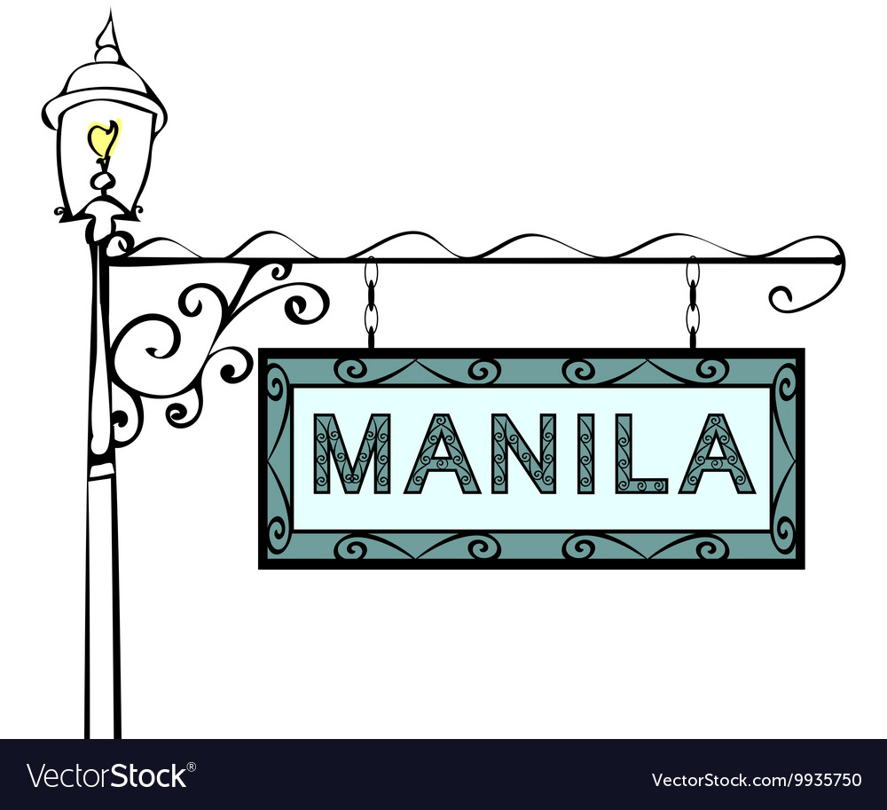 Manila retro pointer lamppost