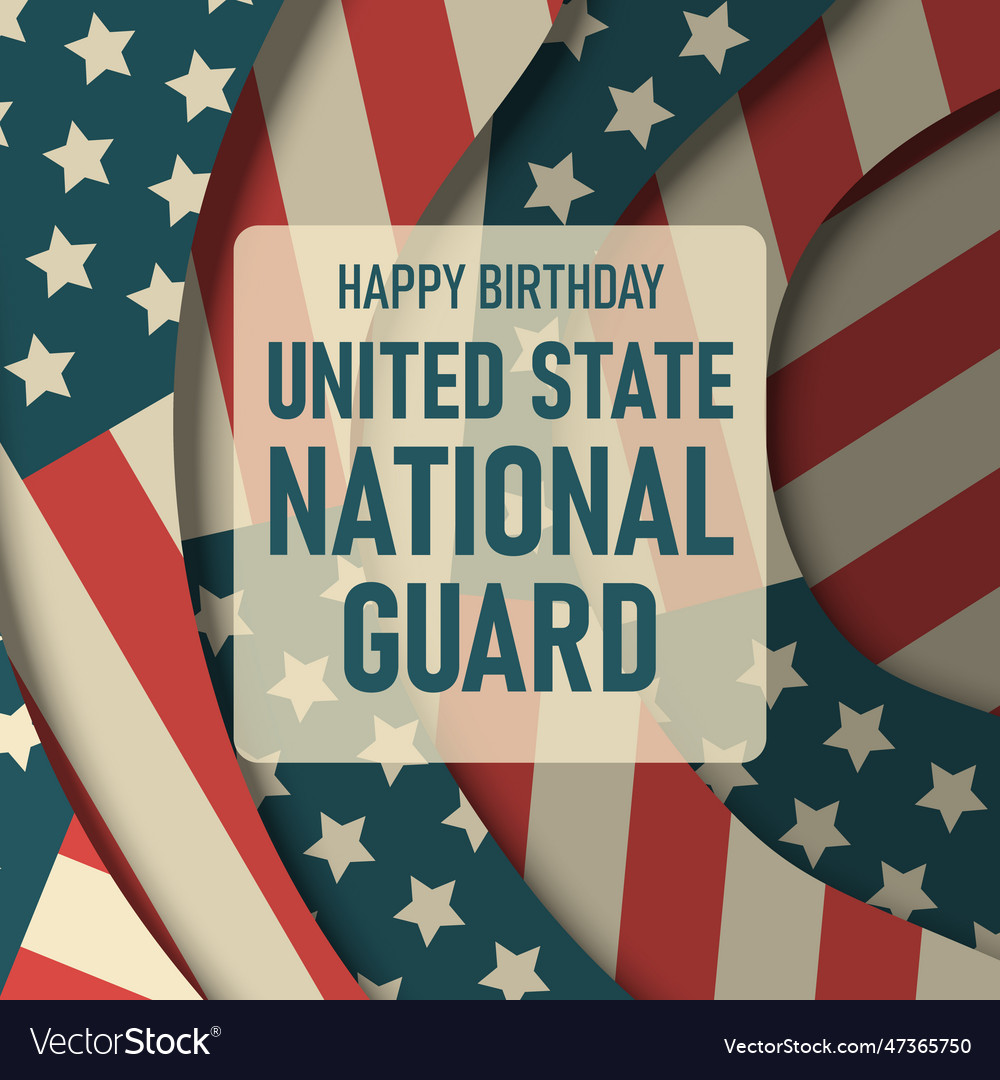 National guard birthday background design Vector Image