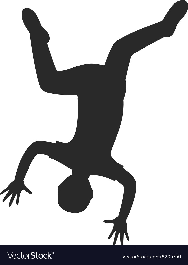 Parkour trick people extreme sport cartoon Vector Image