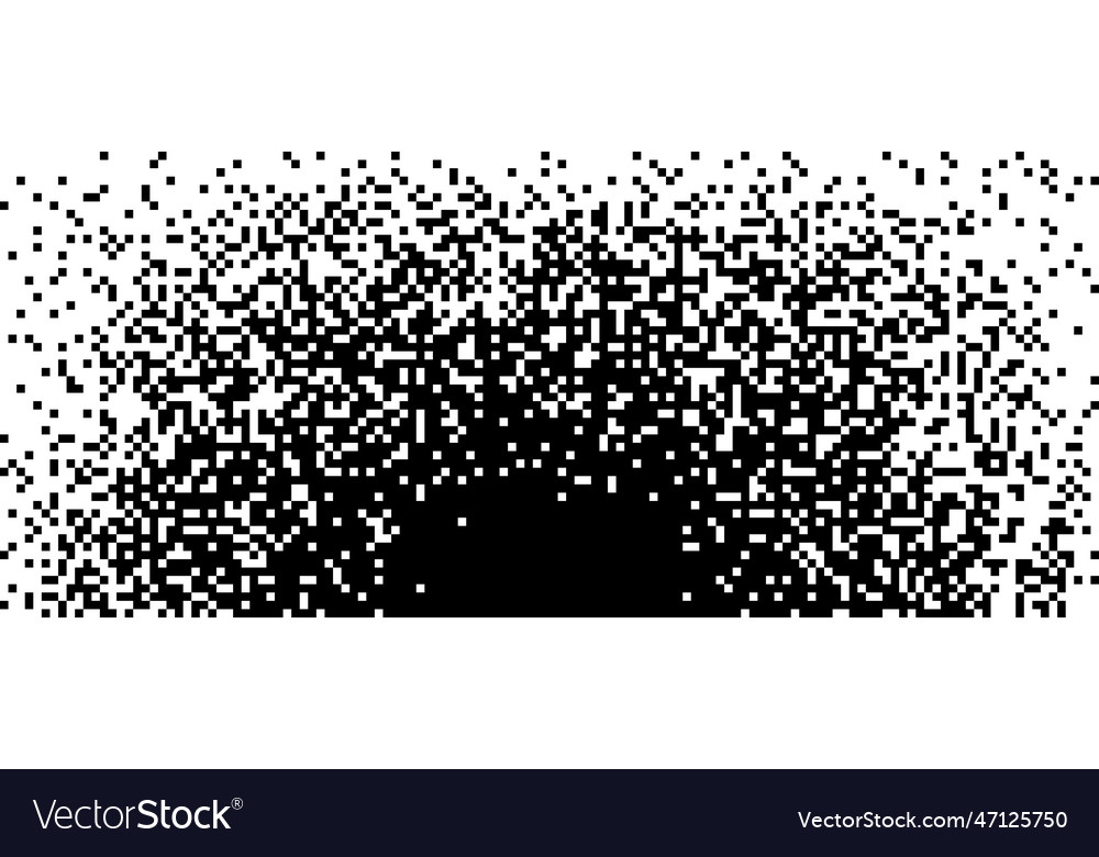 Pixelated halftone gradient background fading vector image Pixelated halftone gradient background fading