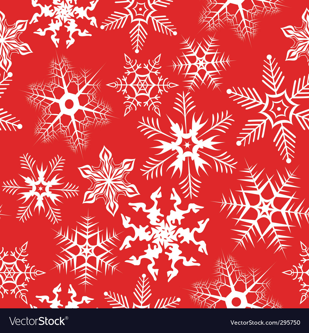 Red Snowflake Background