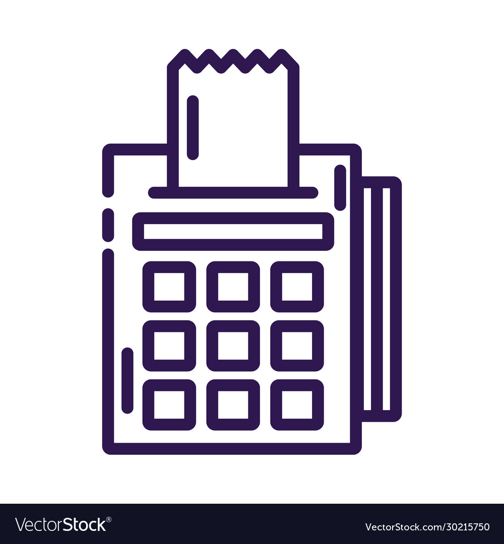 Register machine line style icon