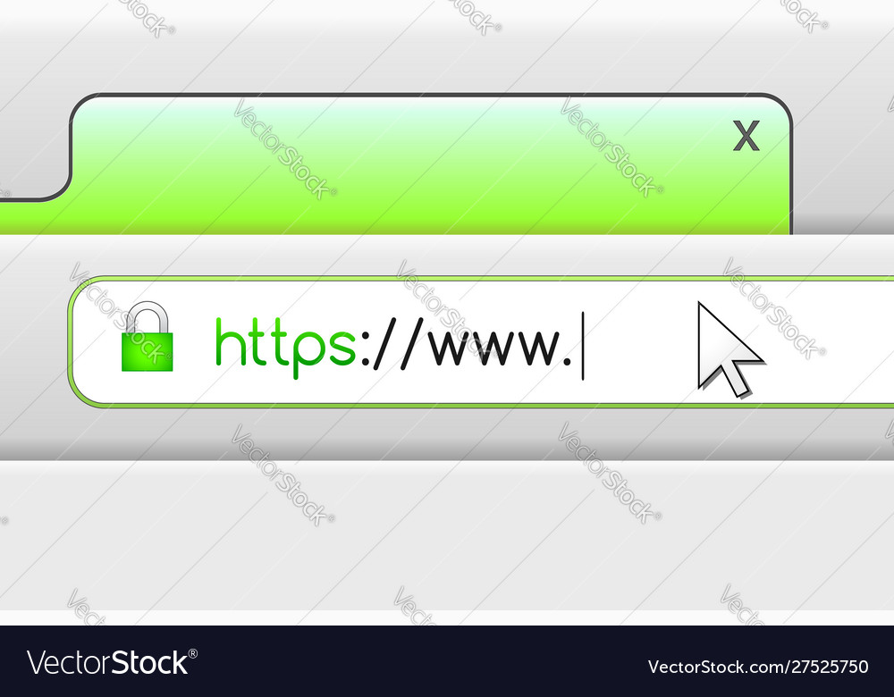 Secure connection with https and lock sign