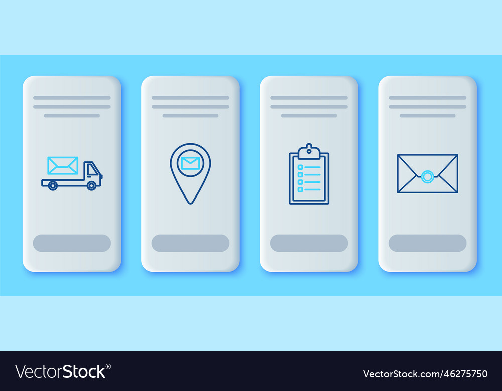 Set line placeholder on map paper verification vector image Set line placeholder on map paper verification