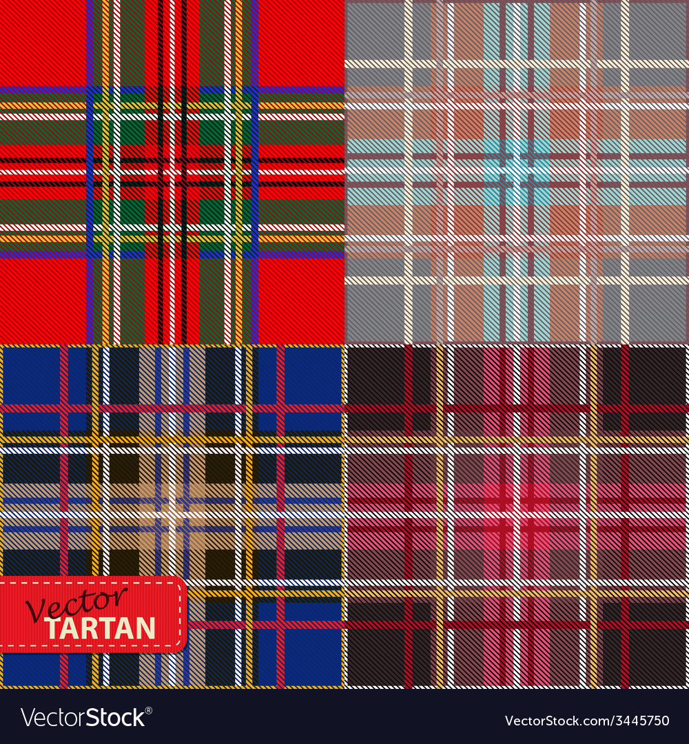 Set of seamless tartan pattern