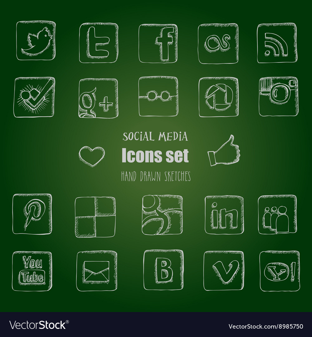 Social media icons set