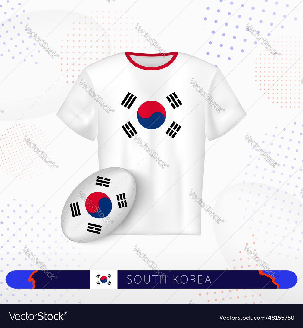 South korea rugby jersey with ball