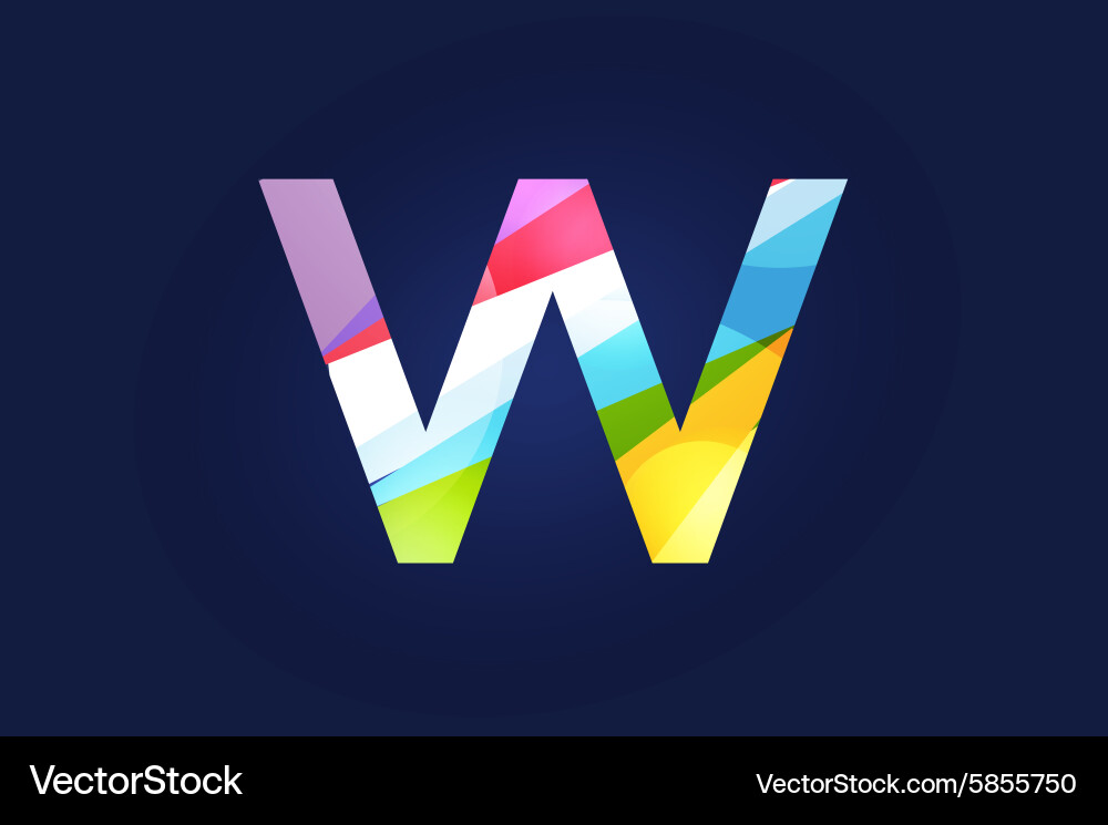 W letter logo icon symbol Royalty Free Vector Image