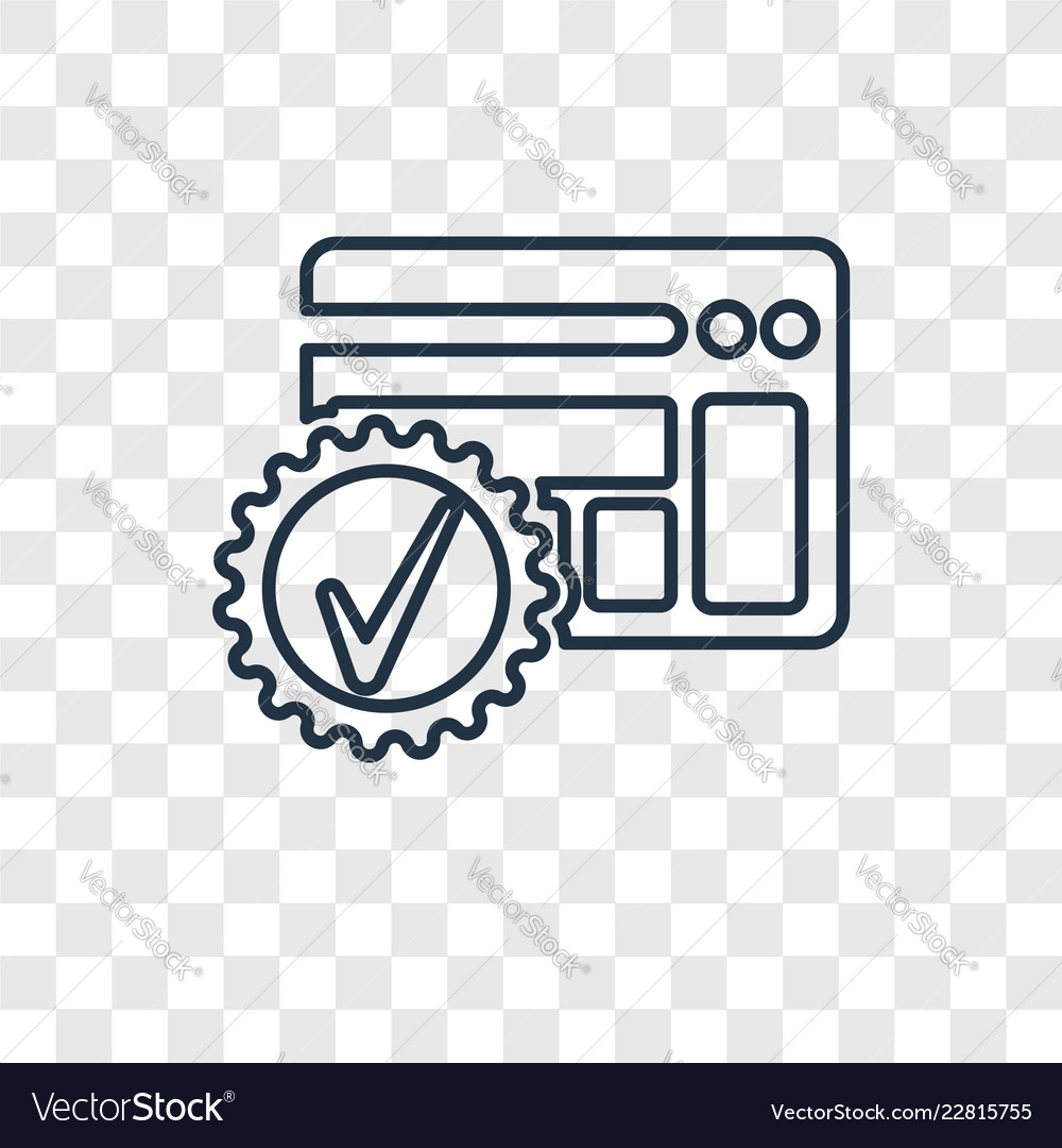 Browser concept linear icon isolated vector image Browser concept linear icon isolated