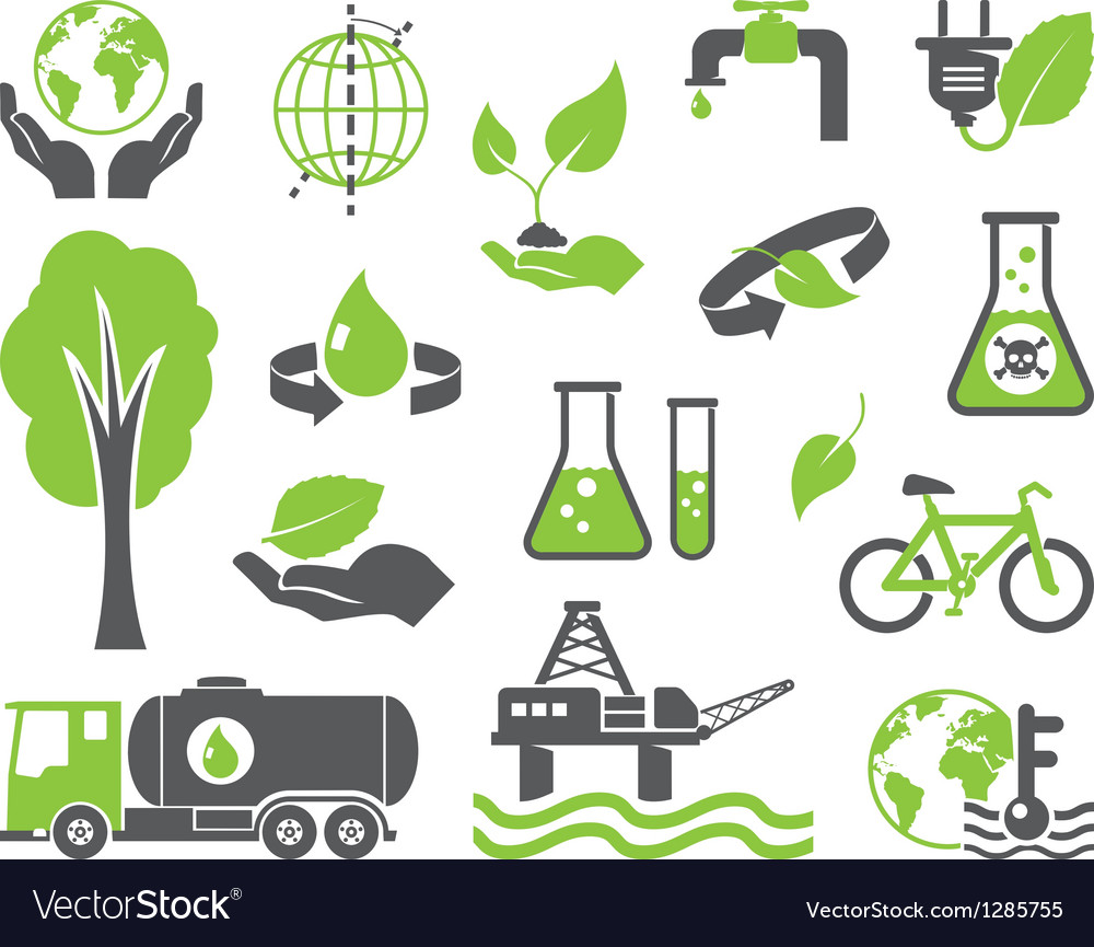 Green planet symbols