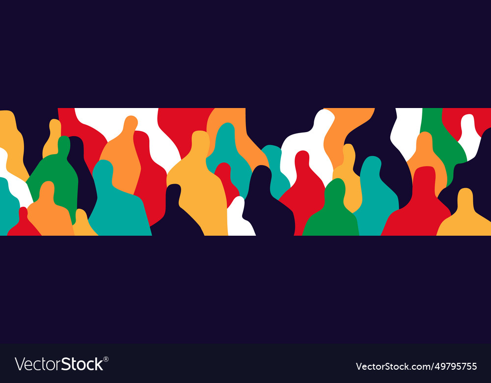 Group of people abstract Royalty Free Vector Image