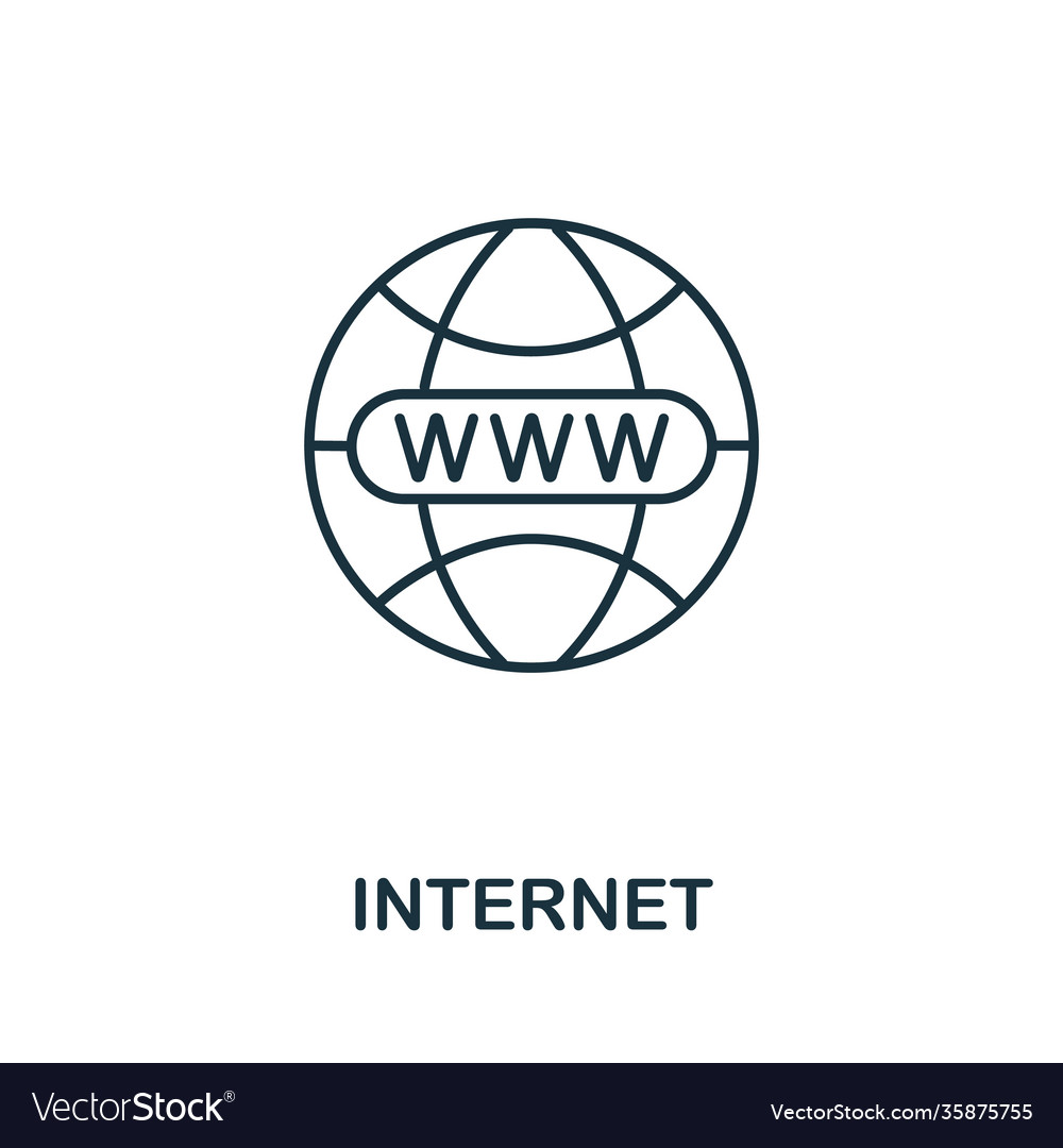Internet icon from iot collection simple line