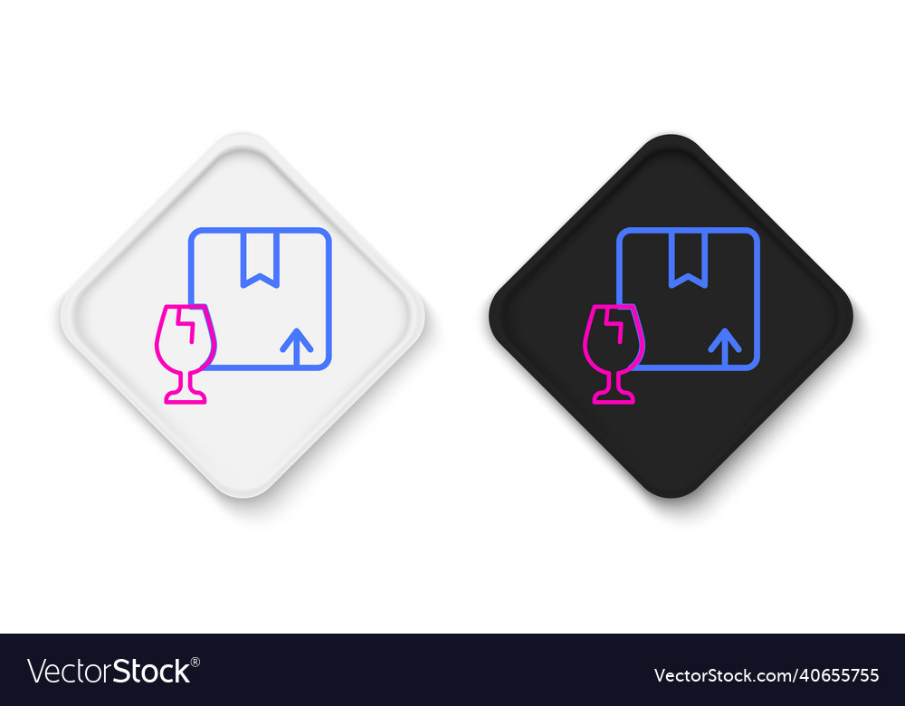 Line delivery package box with fragile content