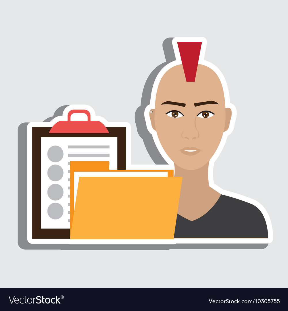 Man clipboard folder file