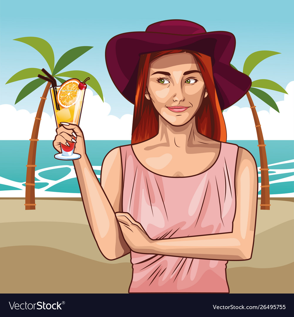 Pop art beautiful woman cartoon vector image Pop art beautiful woman cartoon