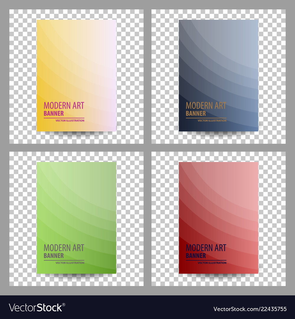 Set of abstract geometric design banner web