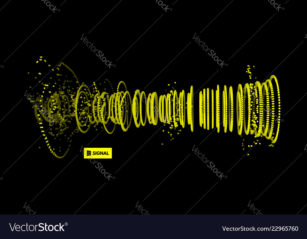 Array mit dynamischen Partikeln 3d Technologie-Stil Vector Image Array mit dynamischen Partikeln 3d Technologie-Stil