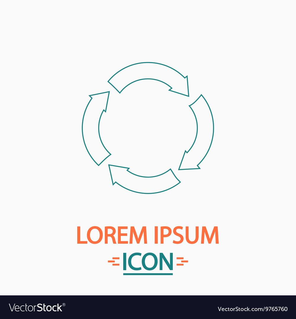 Circle arrows computer symbol