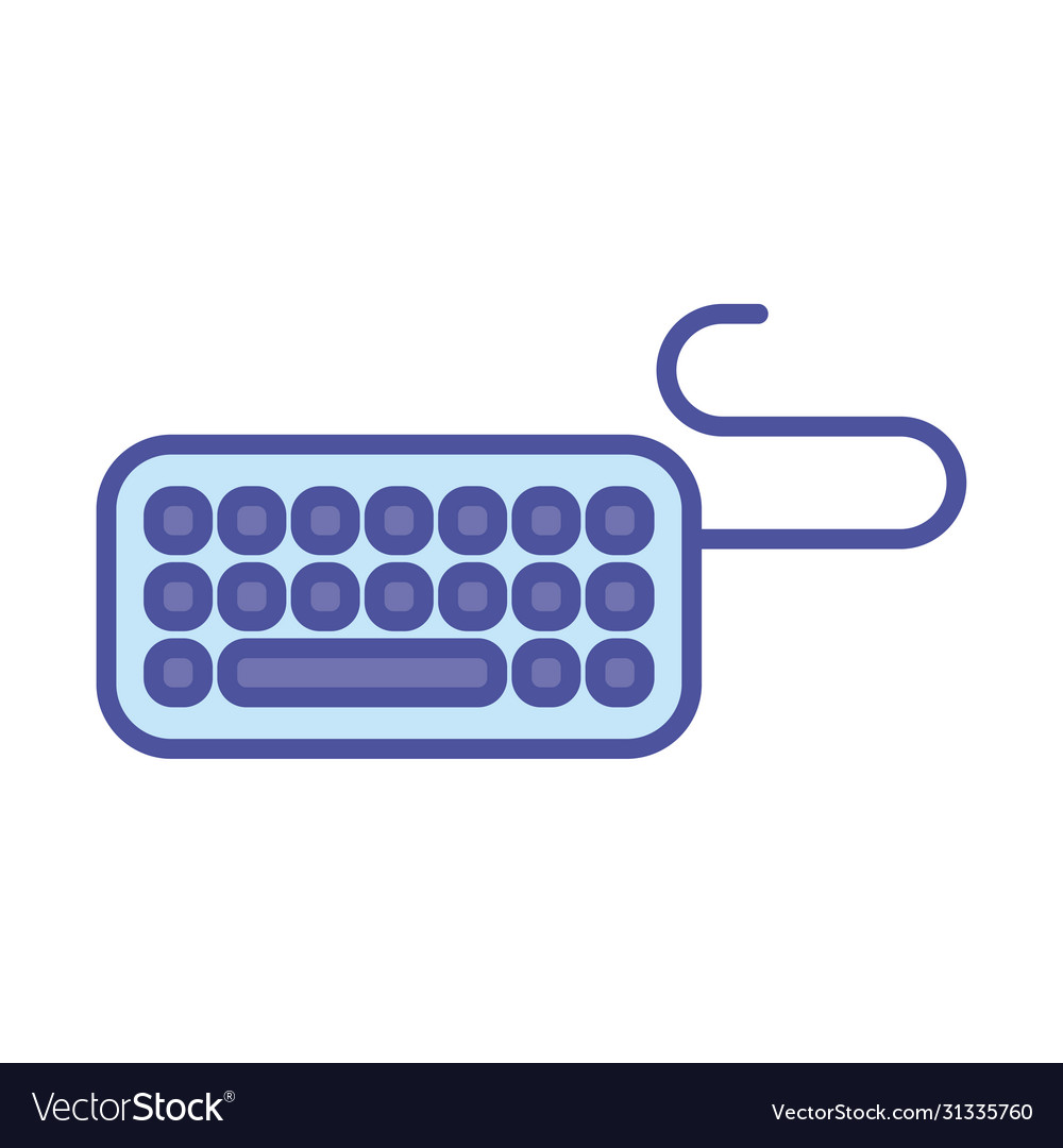 Digital keyboard line and fill style icon Vector Image