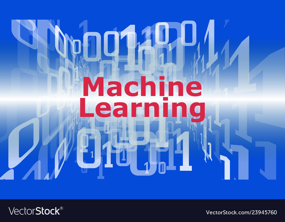 Digital technology machine learning conception vector image Digital technology machine learning conception