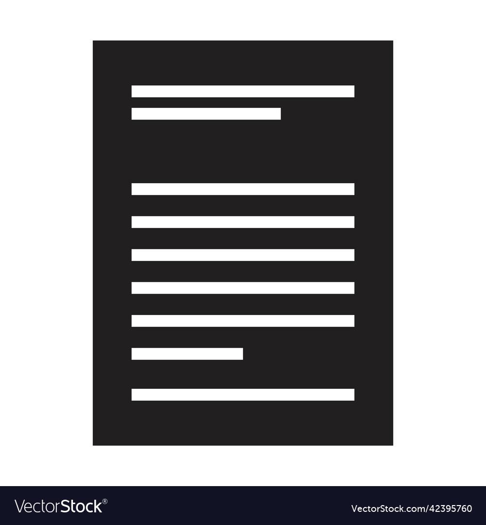 Documentation icon for business file data vector image Documentation icon for business file data