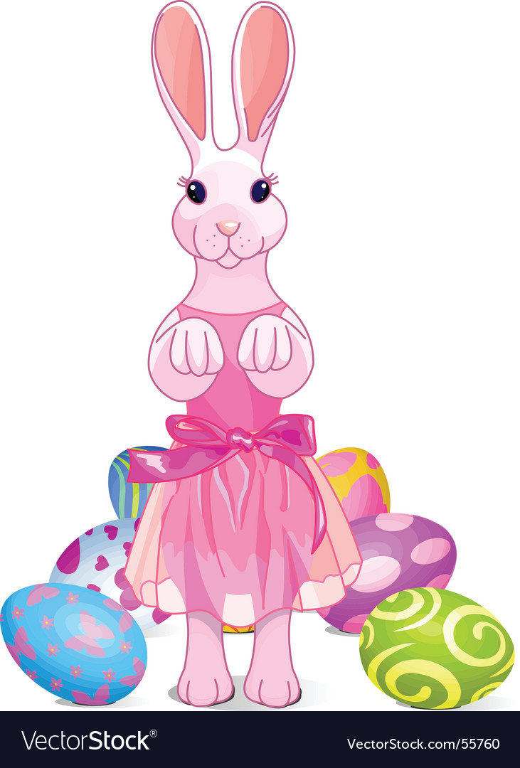 Easter rabbit Royalty Free Vector Image - VectorStock