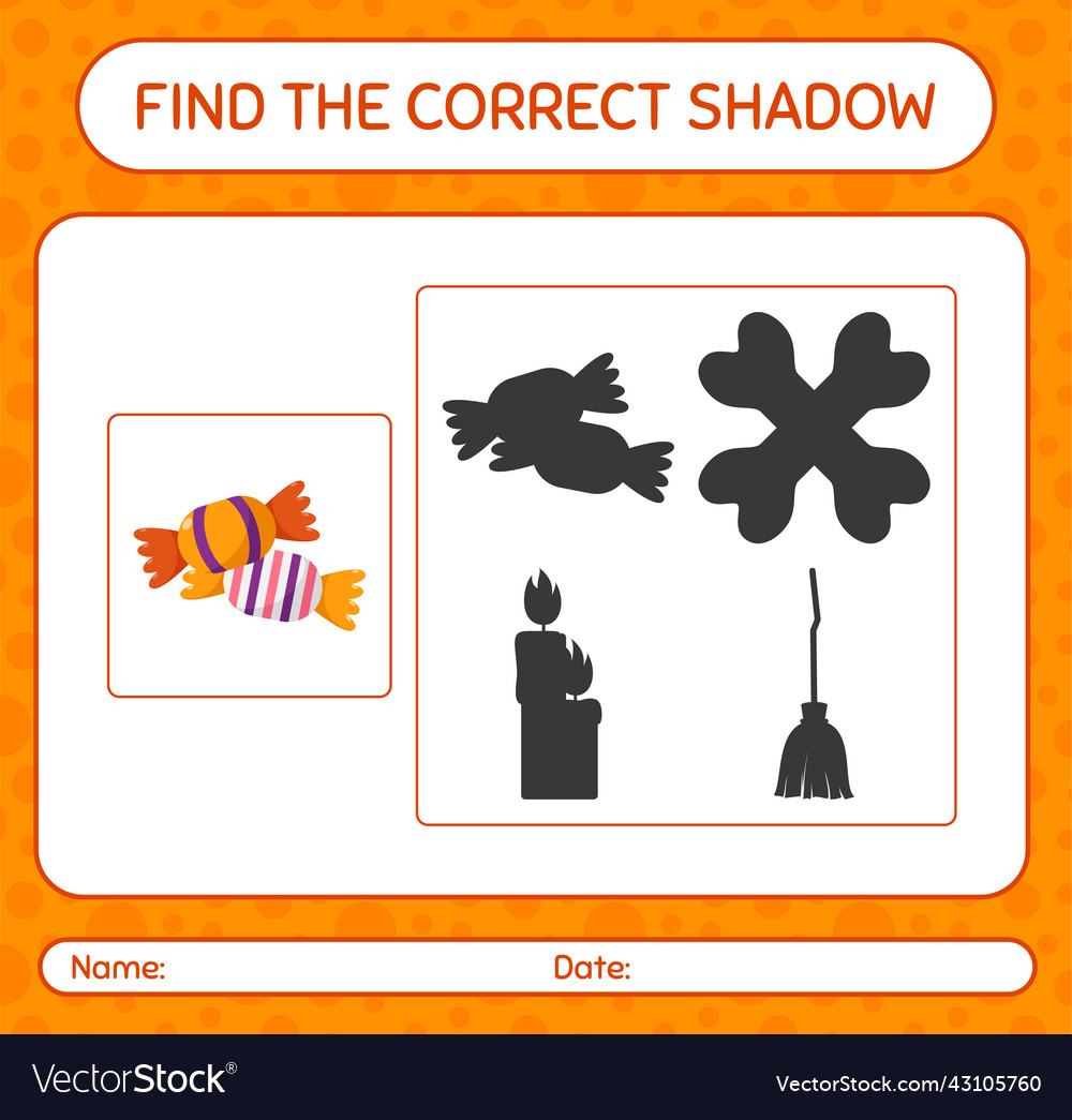 Find the correct shadows game with candy